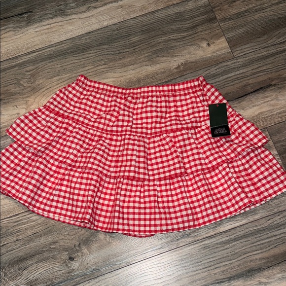wild fable Dresses & Skirts - Wild Fable Red Checkered Skater Skirt